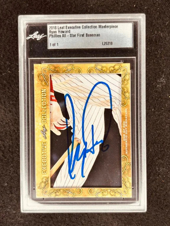 Ryan Howard 2018 Leaf Masterpiece Cut Signature certified signed card 1/1 JSA Phillies - AutographsForSale.com
