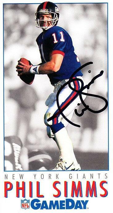 Phil Simms autographed New York Giants 1992 Gameday card - AutographsForSale.com