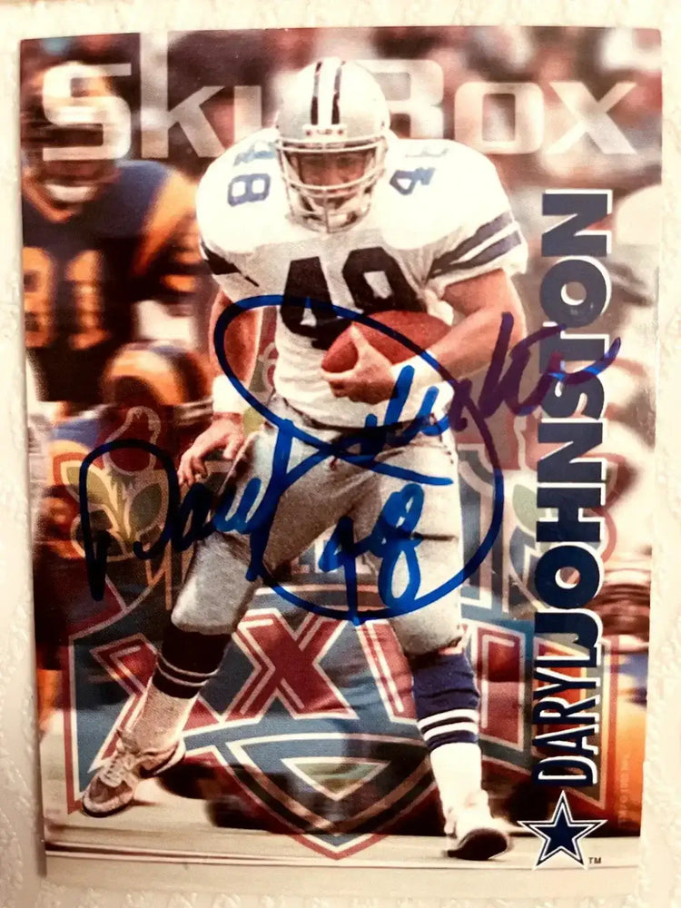 Daryl Moose Johnston signed Dallas Cowboys 1993 SkyBox card - AutographsForSale.com