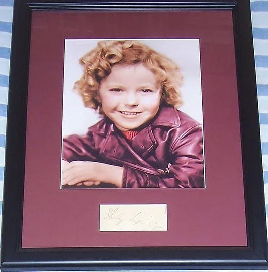 Shirley Temple autograph framed with vintage 8x10 photo JSA - AutographsForSale.com