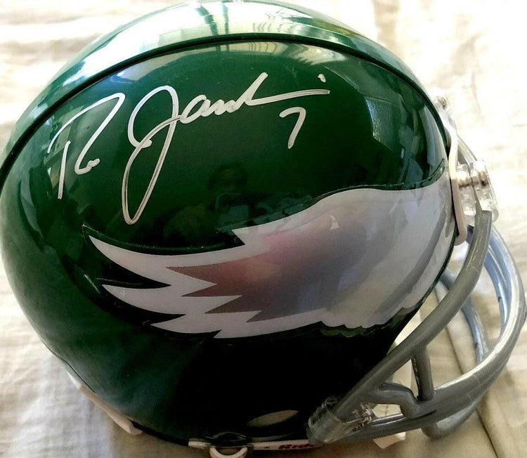 Ron Jaworski & Wilbert Montgomery signed Philadelphia Eagles retro mini helmet JSA - AutographsForSale.com