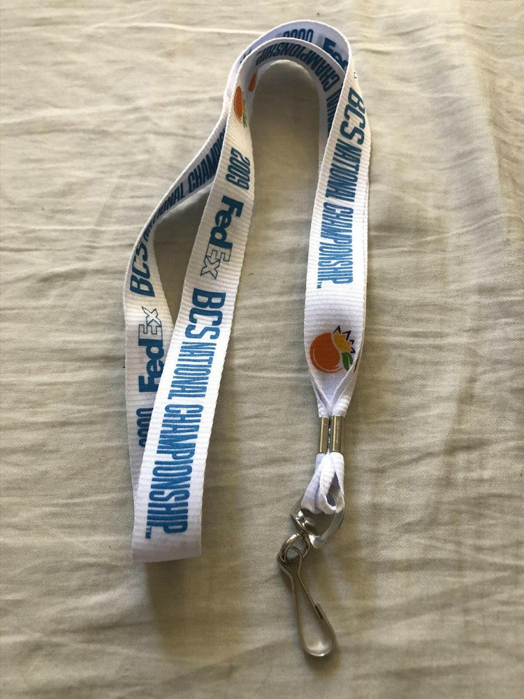 2009 BCS National Championship Game lanyard Tim Tebow Florida Gators - AutographsForSale.com