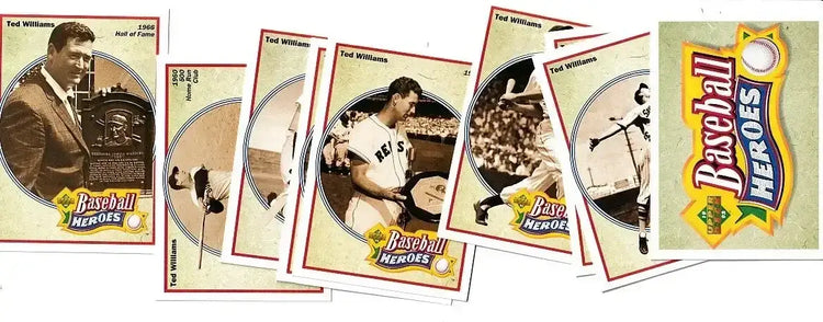 Ted Williams 1992 Upper Deck Baseball Heroes near complete insert card set - AutographsForSale.com