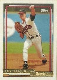 Tom Glavine Atlanta Braves 1992 Topps Gold insert card - AutographsForSale.com