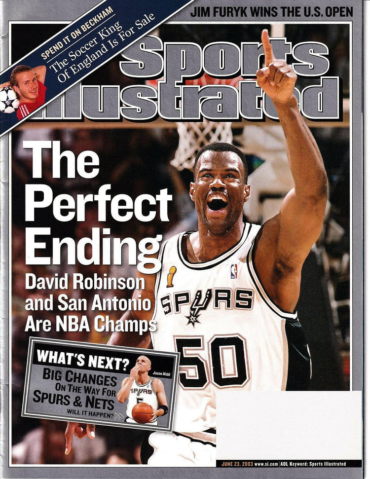 David Robinson San Antonio Spurs 2003 NBA Title Sports Illustrated - AutographsForSale.com