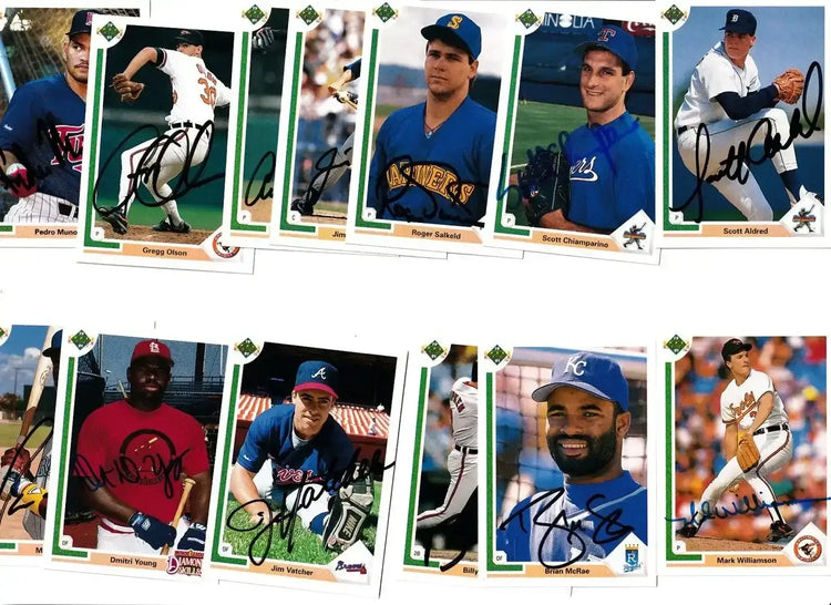 13 signed 1991 Upper Deck cards Brian McRae Gregg Olson Billy Ripken Dmitri Young - AutographsForSale.com
