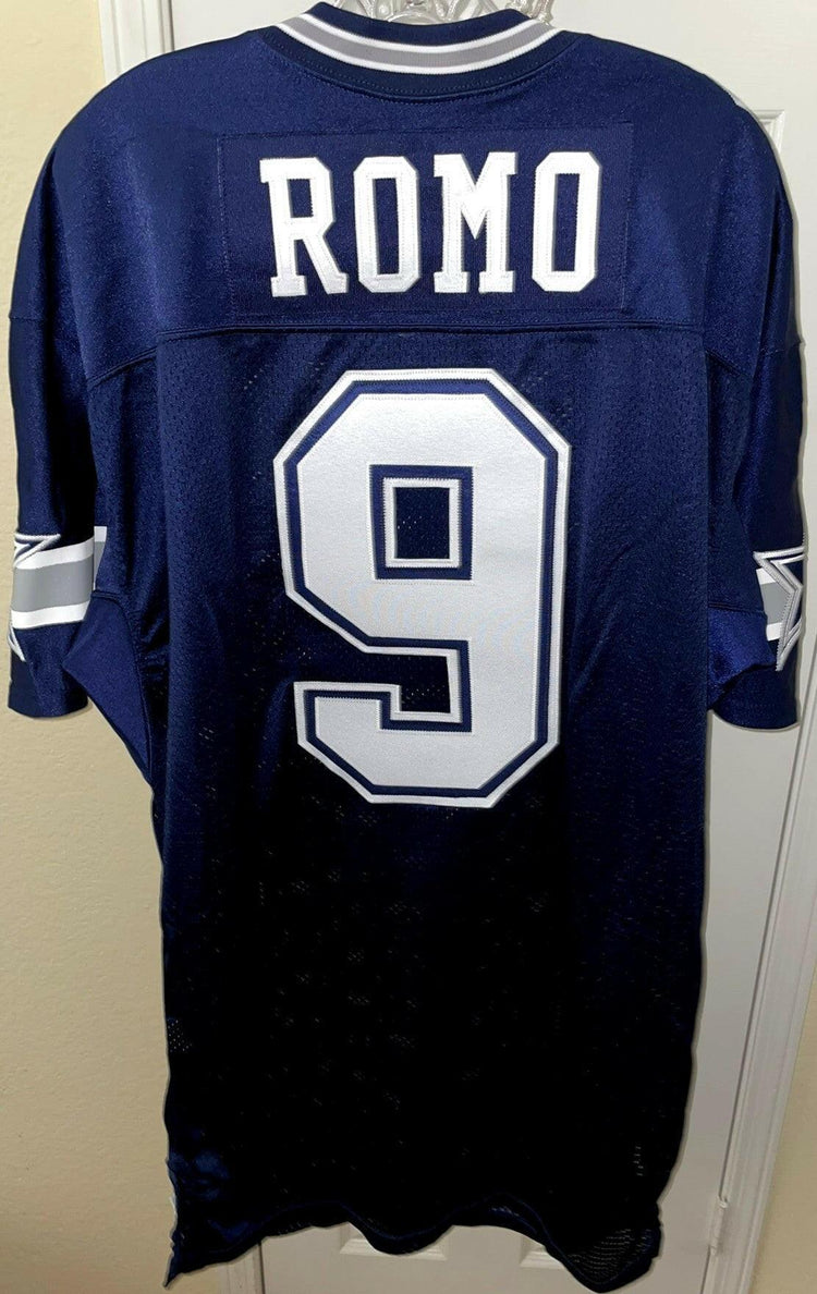 Tony Romo Dallas Cowboys 2008 Reebok team issued blue jersey - AutographsForSale.com