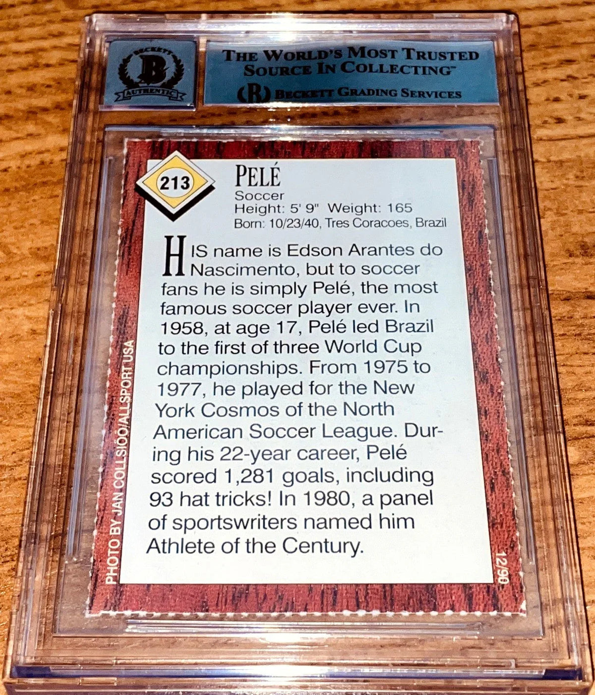 Pele autographed 1990 Sports Illustrated for Kids Legend soccer card BAS slabbed graded 10 - AutographsForSale.com