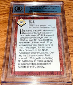 Pele autographed 1990 Sports Illustrated for Kids Legend soccer card BAS slabbed graded 10 - AutographsForSale.com