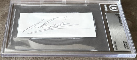 The Boondocks cartoonist Aaron McGruder autograph signed cut signature BAS slab - AutographsForSale.com
