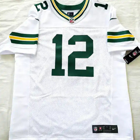 aaronrodgersnikejerseywhite52 - AutographsForSale.com