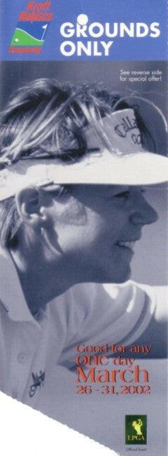 2002 LPGA Kraft Nabisco ticket stub Annika Sorenstam Win - AutographsForSale.com