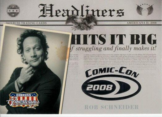Rob Schneider 2008 Donruss Americana SDCC promo card - AutographsForSale.com