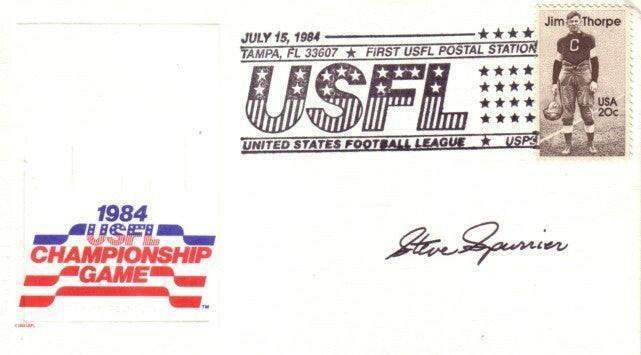 1984 USFL Championship Game cachet envelope with Steve Spurrier secretarial autograph - AutographsForSale.com