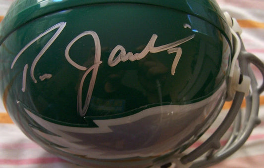 Ron Jaworski & Seth Joyner signed Philadelphia Eagles retro mini helmet JSA - AutographsForSale.com