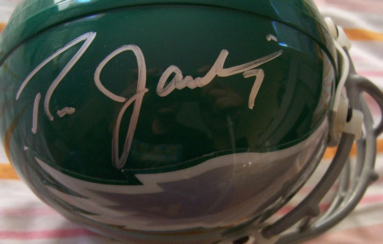 Ron Jaworski & Seth Joyner signed Philadelphia Eagles retro mini helmet JSA - AutographsForSale.com