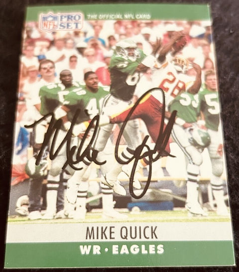 Mike Quick signed Philadelphia Eagles 1990 NFL Pro Set card - AutographsForSale.com