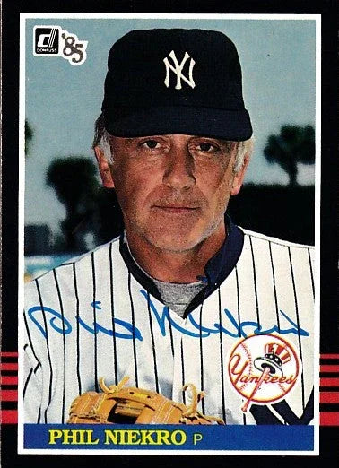 Phil Niekro autographed New York Yankees 1985 Donruss card - AutographsForSale.com