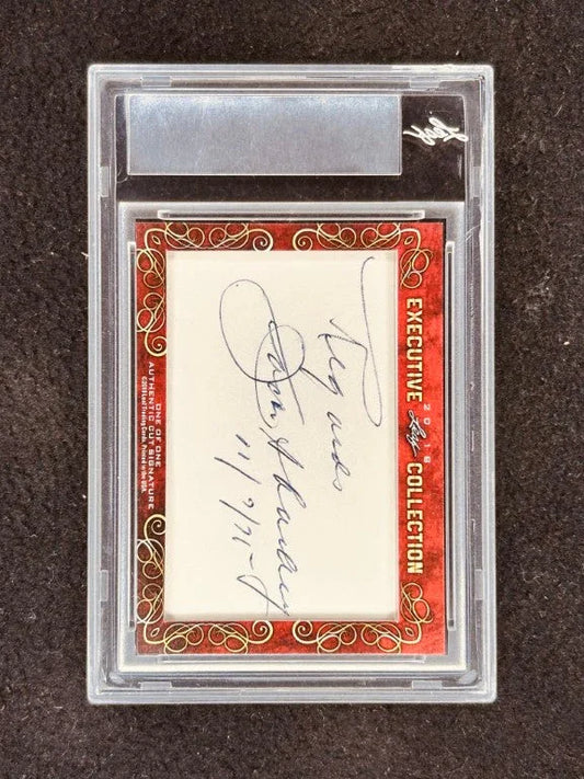 Max Baer and Jack Sharkey 2018 Leaf Masterpiece Cut Signature certified autograph boxing card 1/1 JSA - AutographsForSale.com