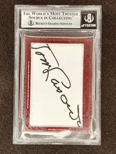 Duke Snider and Tommy Lasorda 2012 Leaf Masterpiece Cut Signature certified autograph card 1/1 JSA Dodgers - AutographsForSale.com