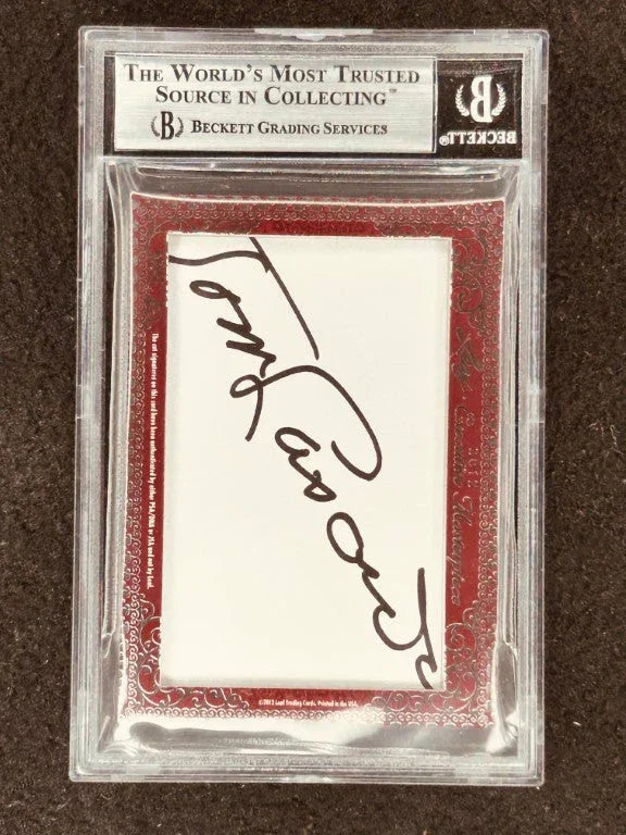 Duke Snider and Tommy Lasorda 2012 Leaf Masterpiece Cut Signature certified autograph card 1/1 JSA Dodgers - AutographsForSale.com