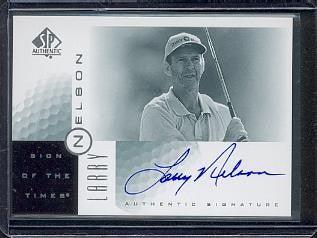 Larry Nelson certified signed 2001 Upper Deck SP Authentic golf card - AutographsForSale.com