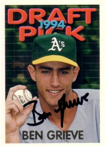 Ben Grieve autographed Oakland A’s 1995 Topps Rookie Card - AutographsForSale.com