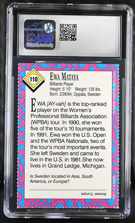Ewa Mataya (Laurance) 1993 Sports Illustrated for Kids billiards Rookie Card CSG 8.5 - AutographsForSale.com