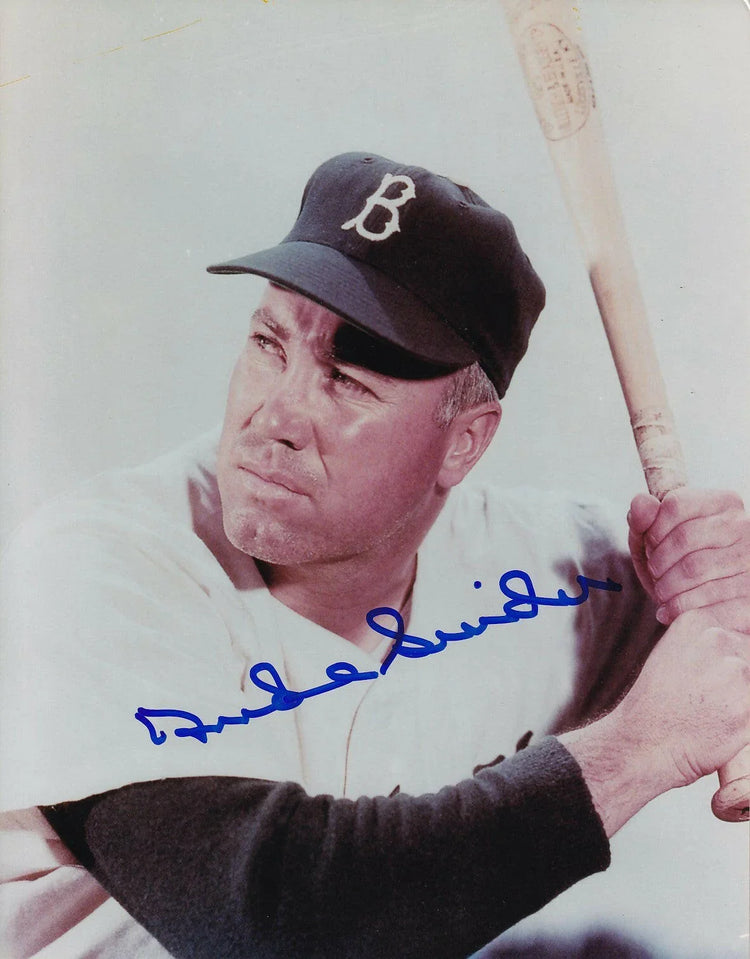 Duke Snider autographed Brooklyn Dodgers 8x10 close up photo - AutographsForSale.com
