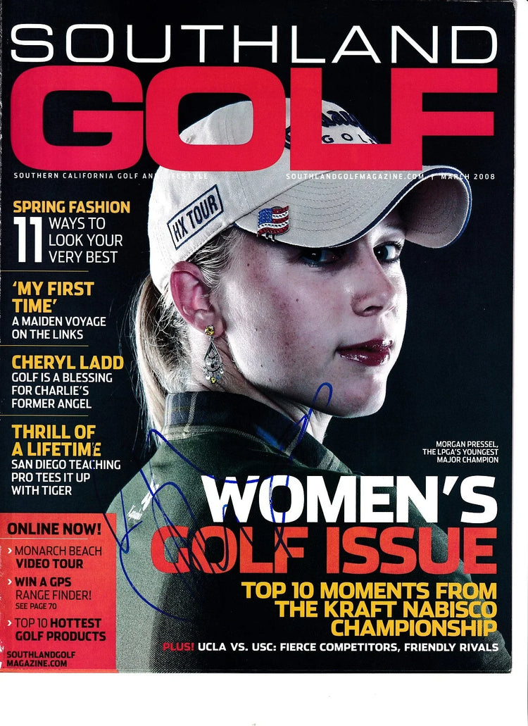 Morgan Pressel autographed 2008 Southland golf LPGA cover - AutographsForSale.com