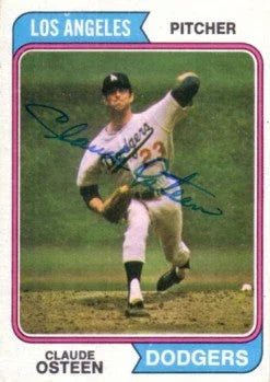 Claude Osteen signed LA Dodgers 1974 Topps regular & Traded cards - AutographsForSale.com