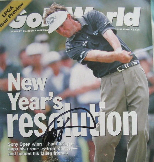 Paul Azinger autographed Golf World magazine cover - AutographsForSale.com