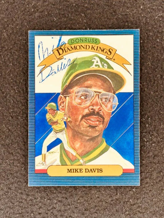 Mike Davis signed Oakland A’s 1986 Donruss Diamond King card - AutographsForSale.com
