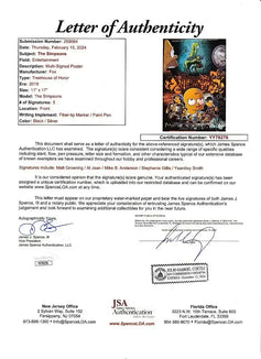 Simpsons signed & doodled 2019 SDCC poster (Matt Groening Yeardley Smith) JSA - AutographsForSale.com