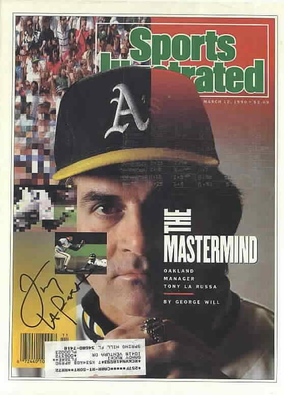 Tony La Russa signed Oakland A’s 1990 Sports Illustrated magazine - AutographsForSale.com