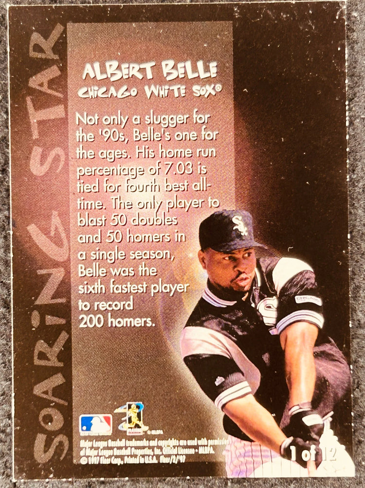 Albert Belle autographed Chicago White Sox 1997 Fleer Soaring Stars insert card - AutographsForSale.com