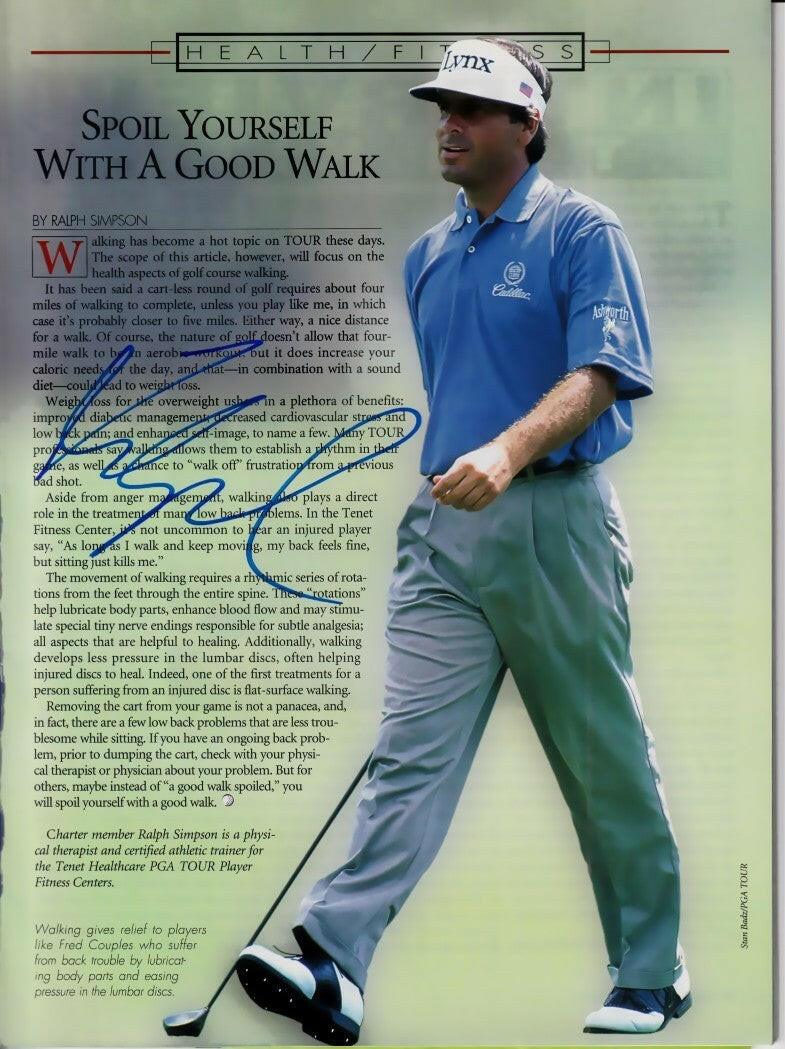 Fred Couples autographed full page golf magazine photo - AutographsForSale.com