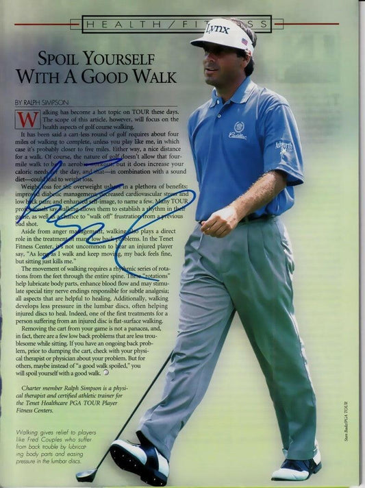 Fred Couples autographed full page golf magazine photo - AutographsForSale.com