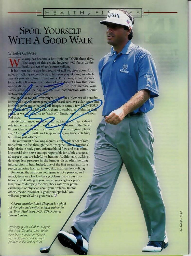 Fred Couples autographed full page golf magazine photo - AutographsForSale.com