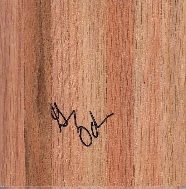 Greg Oden signed 6x6 basketball Hardwood Floor Ohio State - AutographsForSale.com
