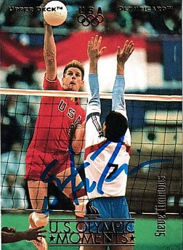 Steve Timmons signed 1996 Upper Deck US Olympic Moments volleyball card - AutographsForSale.com