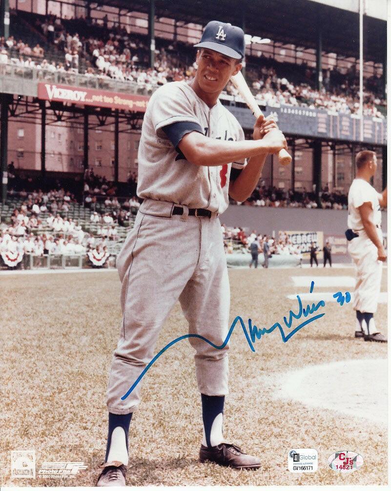 Maury Wills autographed Los Angeles Dodgers 8x10 photo - AutographsForSale.com