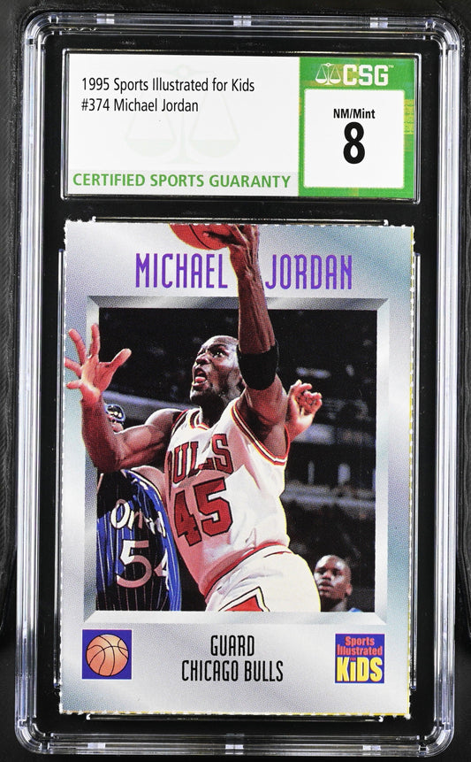 Michael Jordan Chicago Bulls 1995 SI for Kids card CSG 8 - AutographsForSale.com