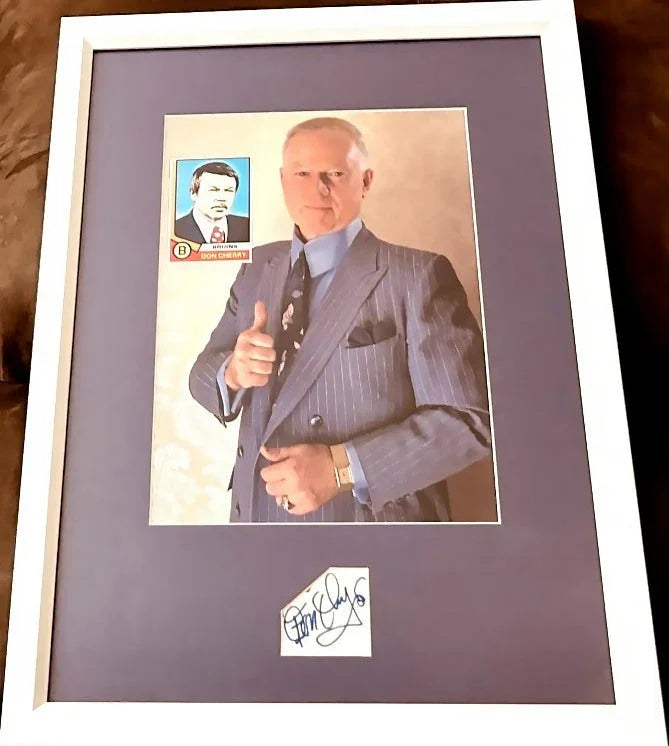 Don Cherry autograph framed Beckett hockey magazine photo JSA - AutographsForSale.com