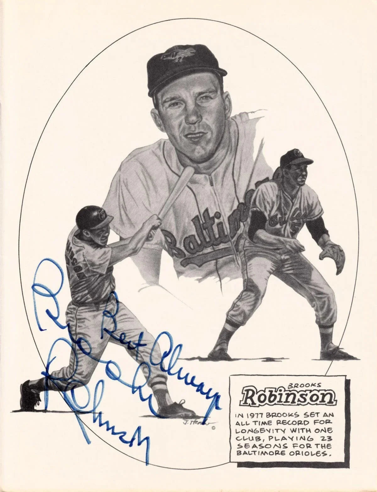 Brooks Robinson signed Orioles 8x10 Art Print with Best Always - AutographsForSale.com