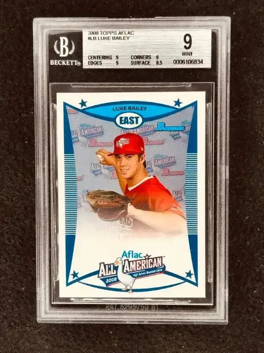 Luke Lucas Bailey 2008 AFLAC Bowman RC BGS 9 MT - AutographsForSale.com