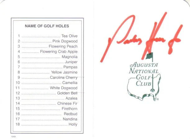 Padraig Harrington autographed Augusta Masters scorecard - AutographsForSale.com