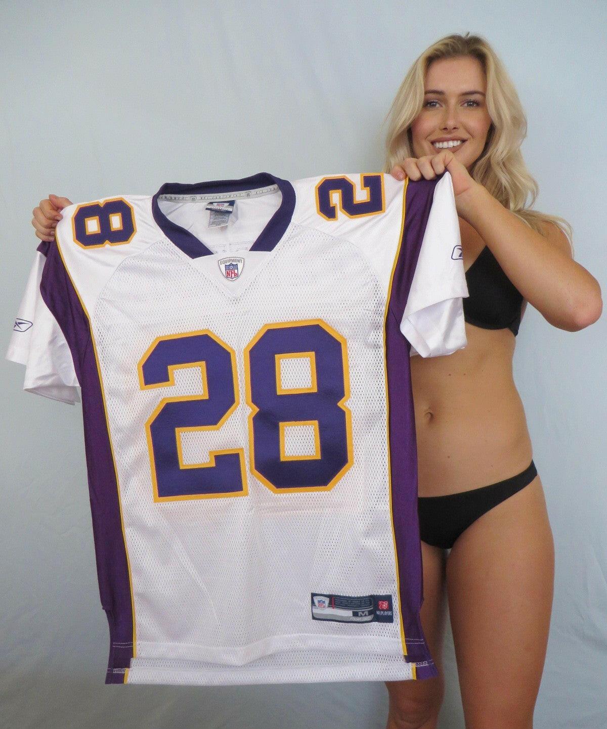 Adrian Peterson Minnesota Vikings 2006 to 2011 Reebok white stitched jersey - AutographsForSale.com