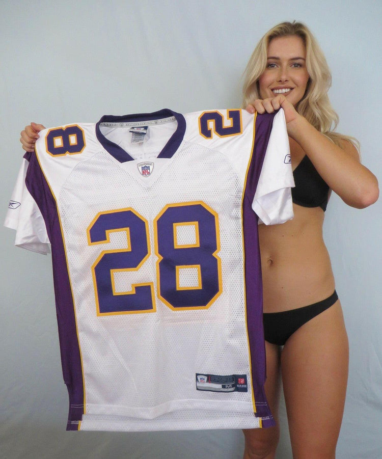 Adrian Peterson Vikings 2006 To 2011 Reebok white jersey - AutographsForSale.com