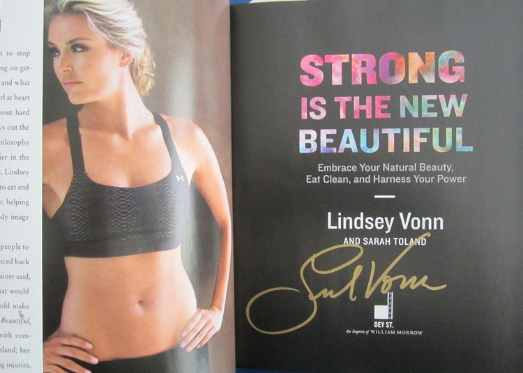 Lindsey Vonn autographed Strong is the New Beautiful hardcover 1st edition book - AutographsForSale.com